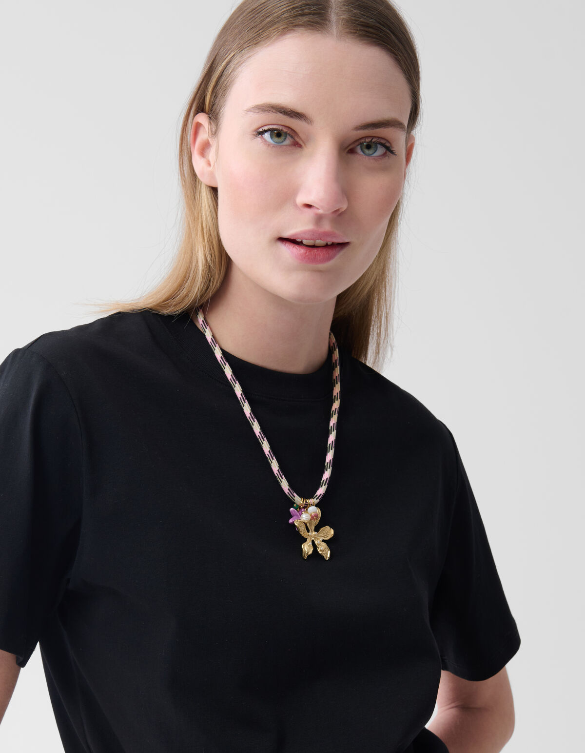 Blumenhalskette Rosa SHOEBY ACCESSOIRES