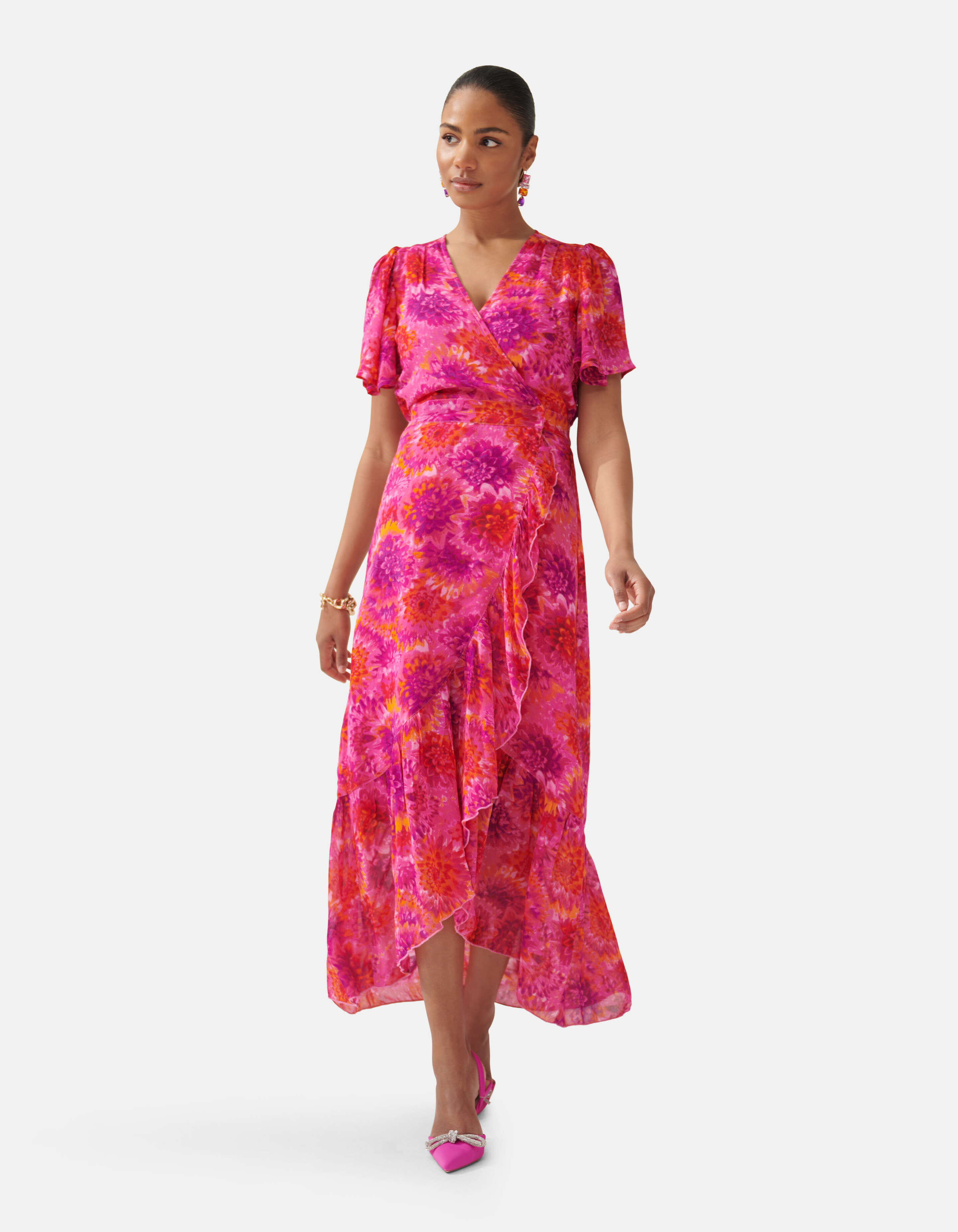Bedrucktes Kleid Pink By Fred SHOEBY WOMEN
