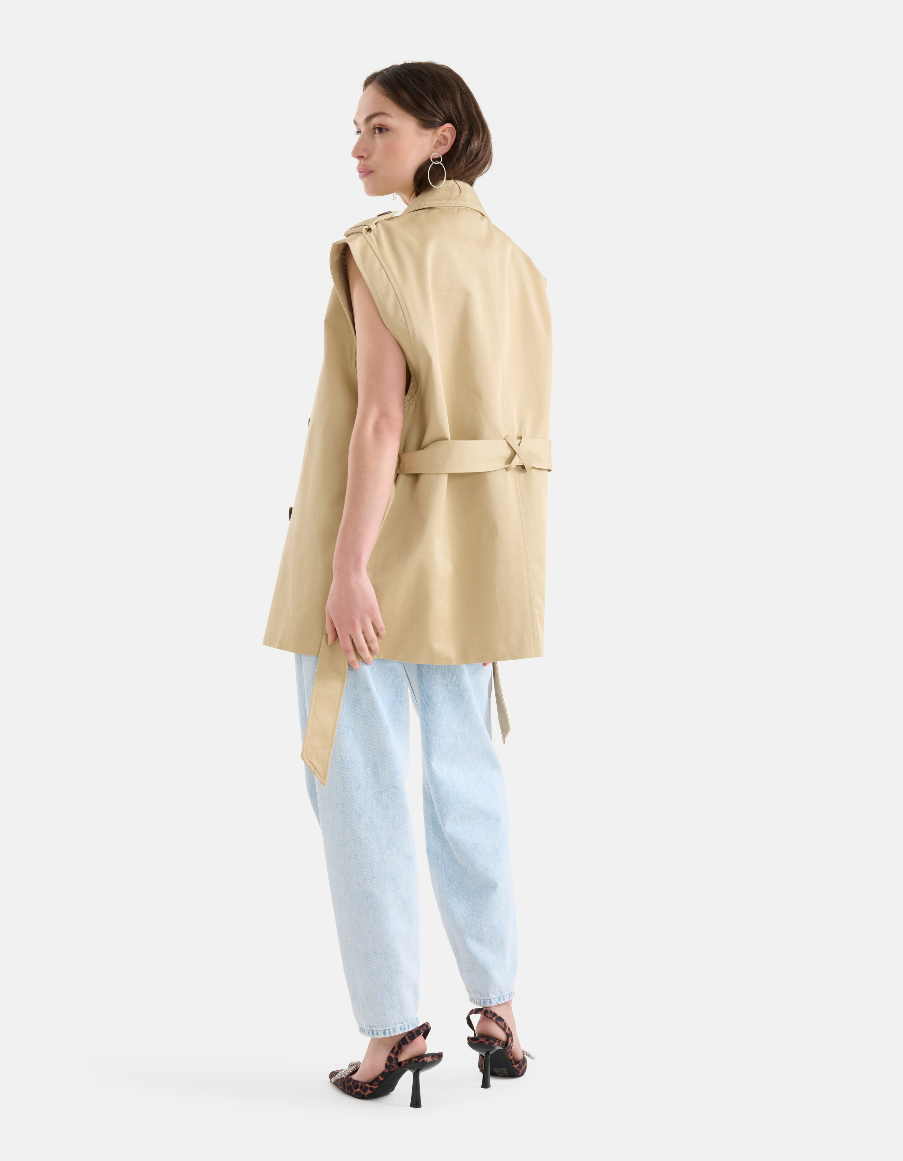 Ärmelloser Trenchcoat Beige SHOEBY WOMEN