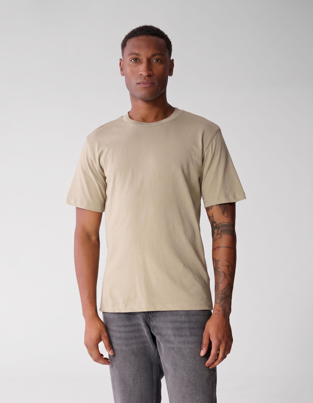 Kratzkunst T-Shirt Hellgr&uuml;n SHOEBY MEN