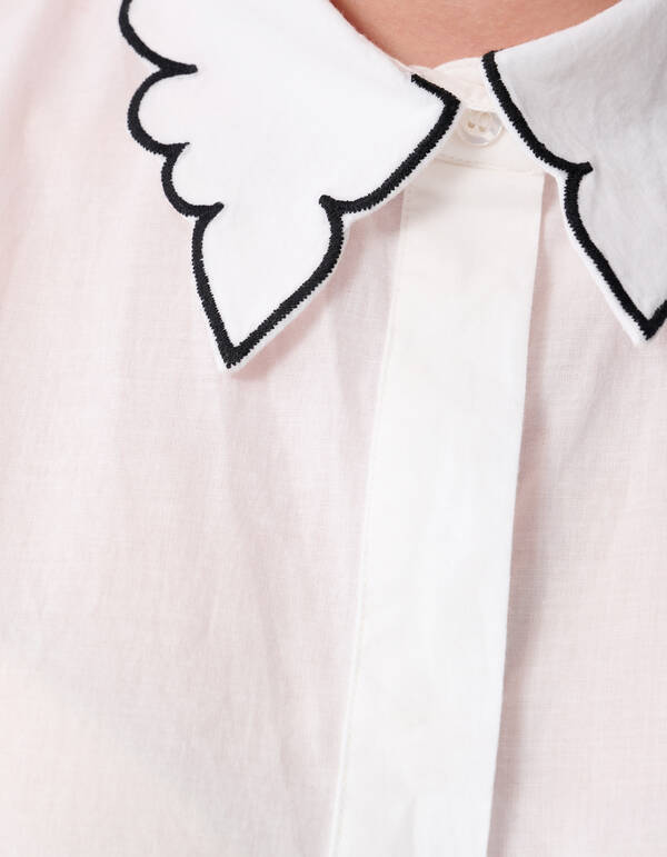 Besticktes Rüschentop Wit SHOEBY WOMEN