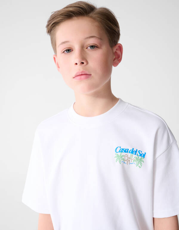 Casa Del Sol Kunst T-Shirt Wei&szlig; SHOEBY BOYS