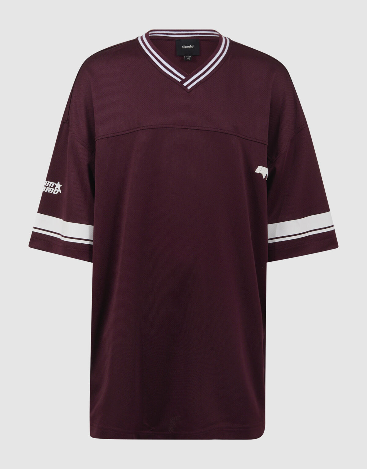 Übergroßes Sport-T-Shirt Dunkelrot SHOEBY BOYS