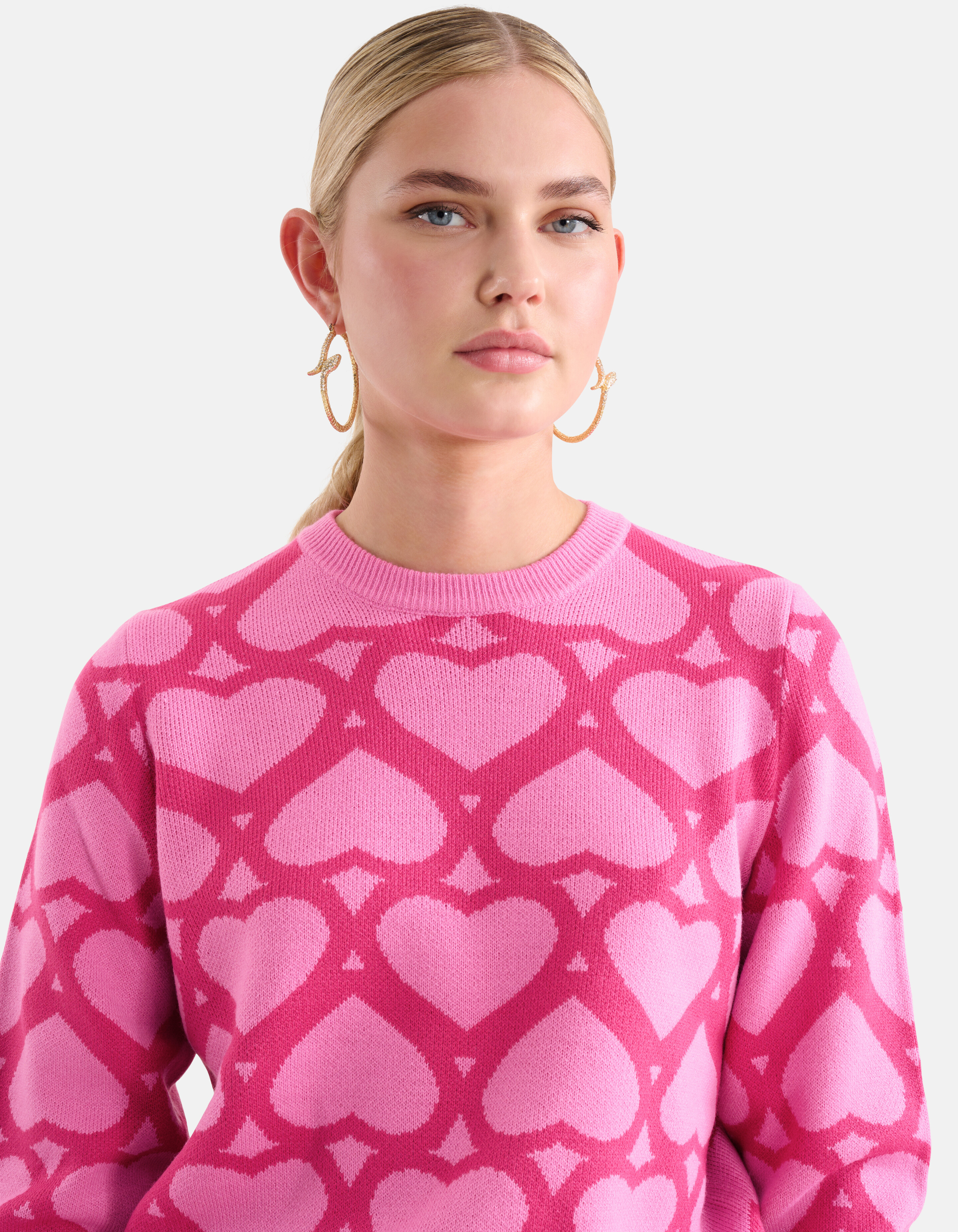 Bedruckter Jacquard-Pullover Rosa SHOEBY WOMEN
