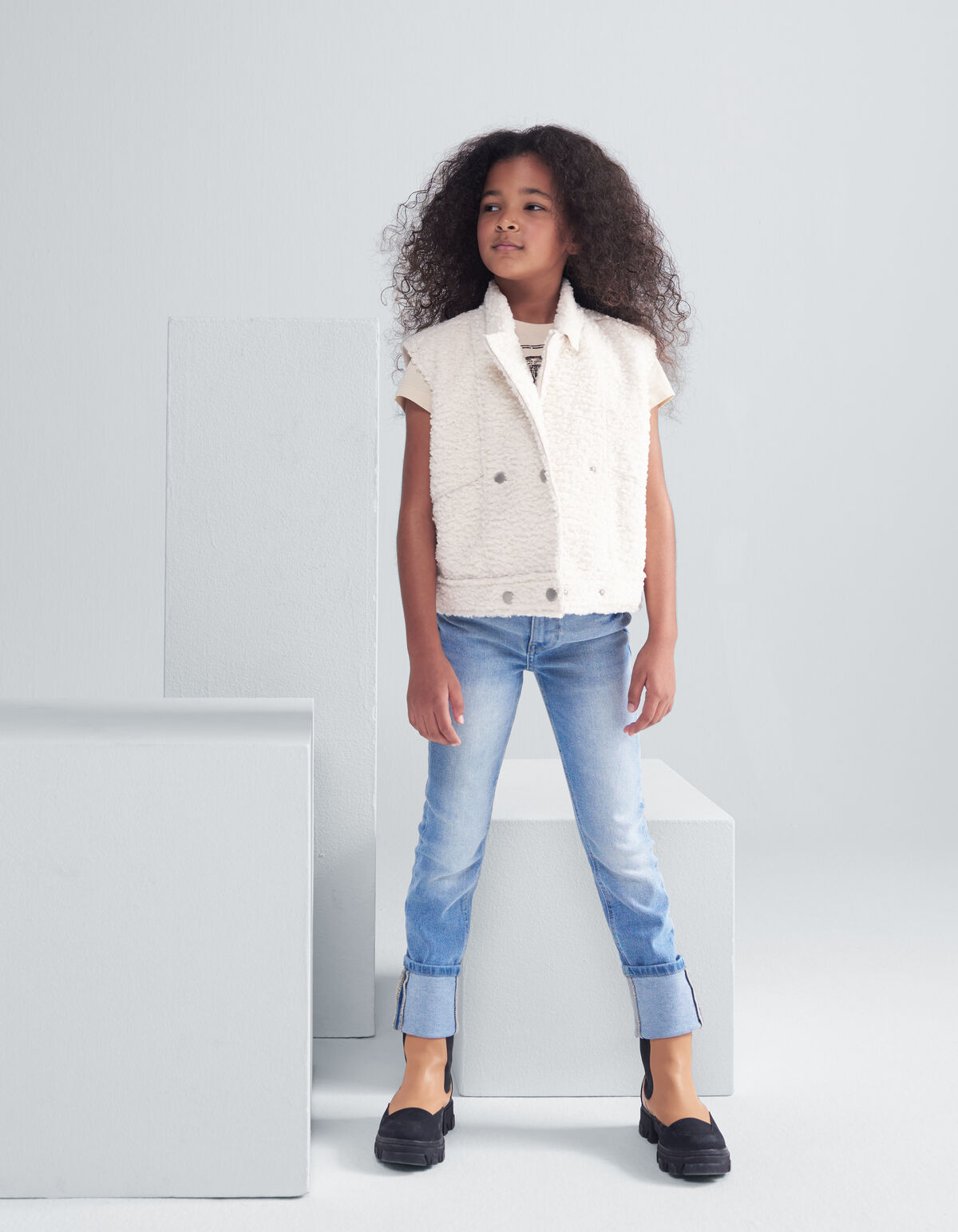 Jeans mit umgeschlagenen Beinen Blau JILL&MITCH