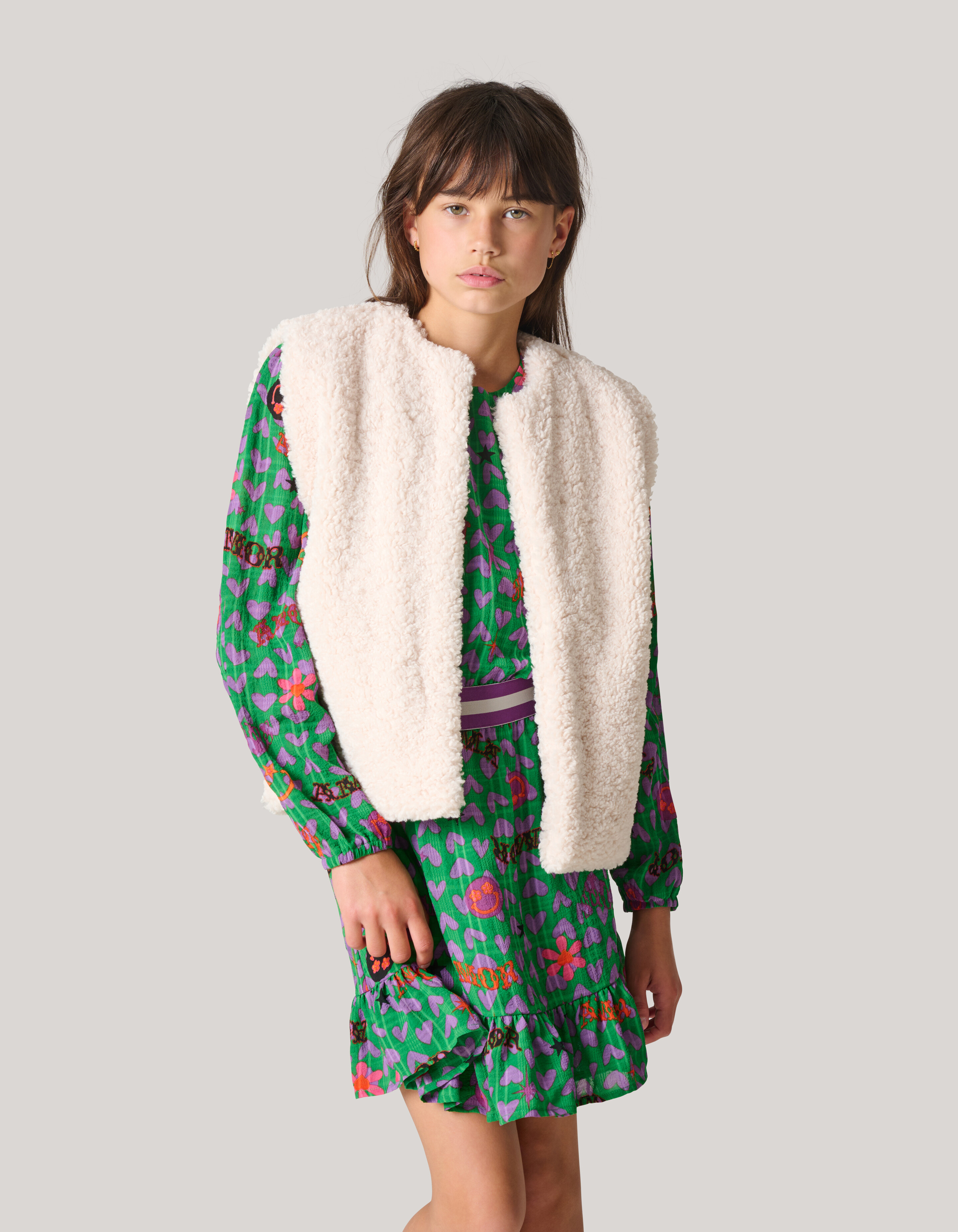 Teddy Gilet Off White SHOEBY GIRLS