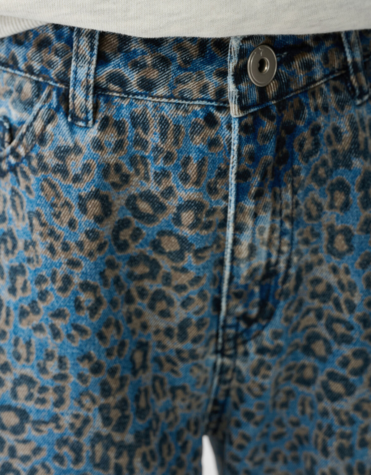 Leopard Barrel Fit Jeans Blau SHOEBY GIRLS