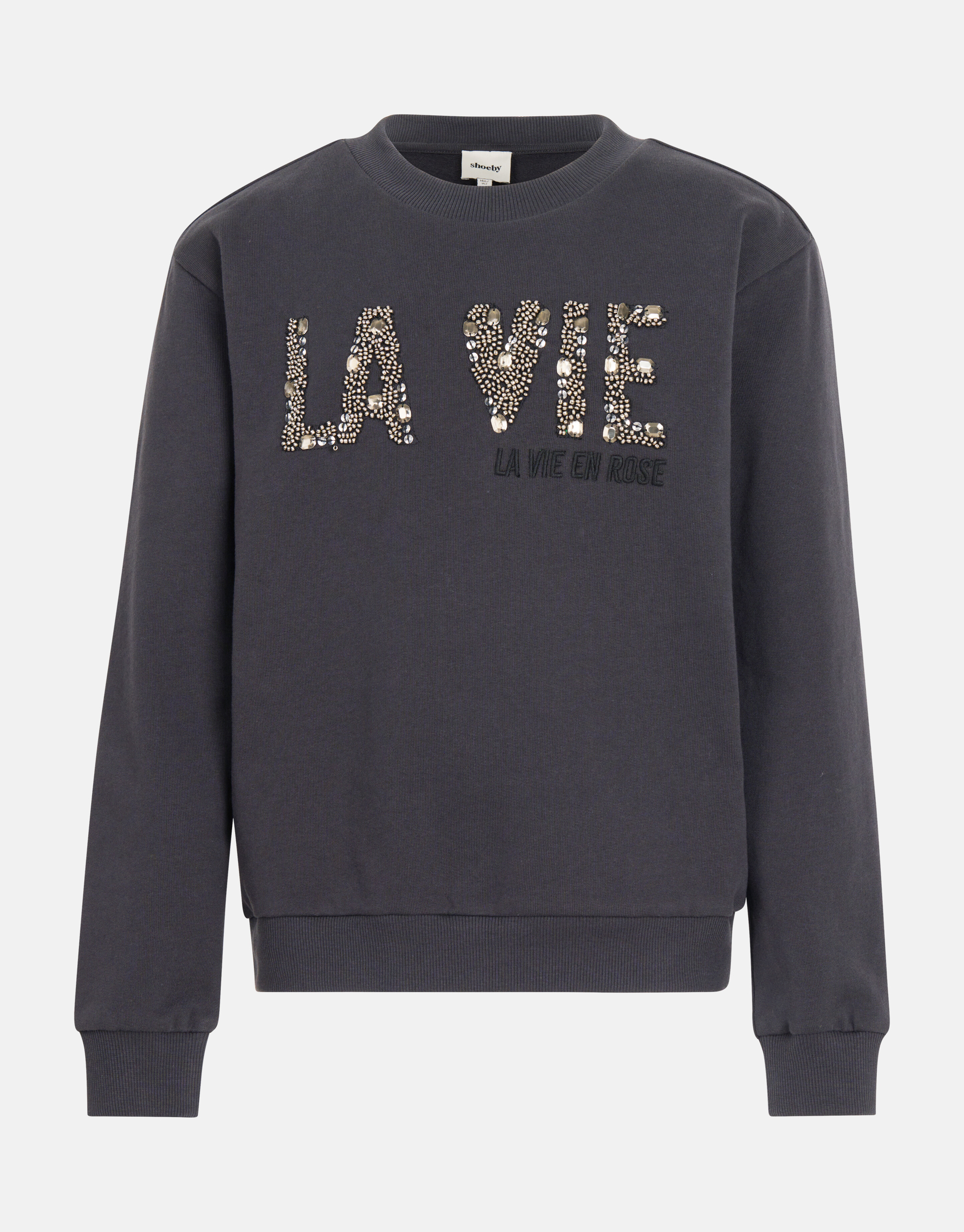 Nieten-Pullover Dunkelgrau SHOEBY GIRLS