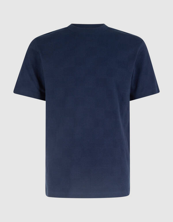 Patchwork T-shirt Donkerblauw SHOEBY MEN