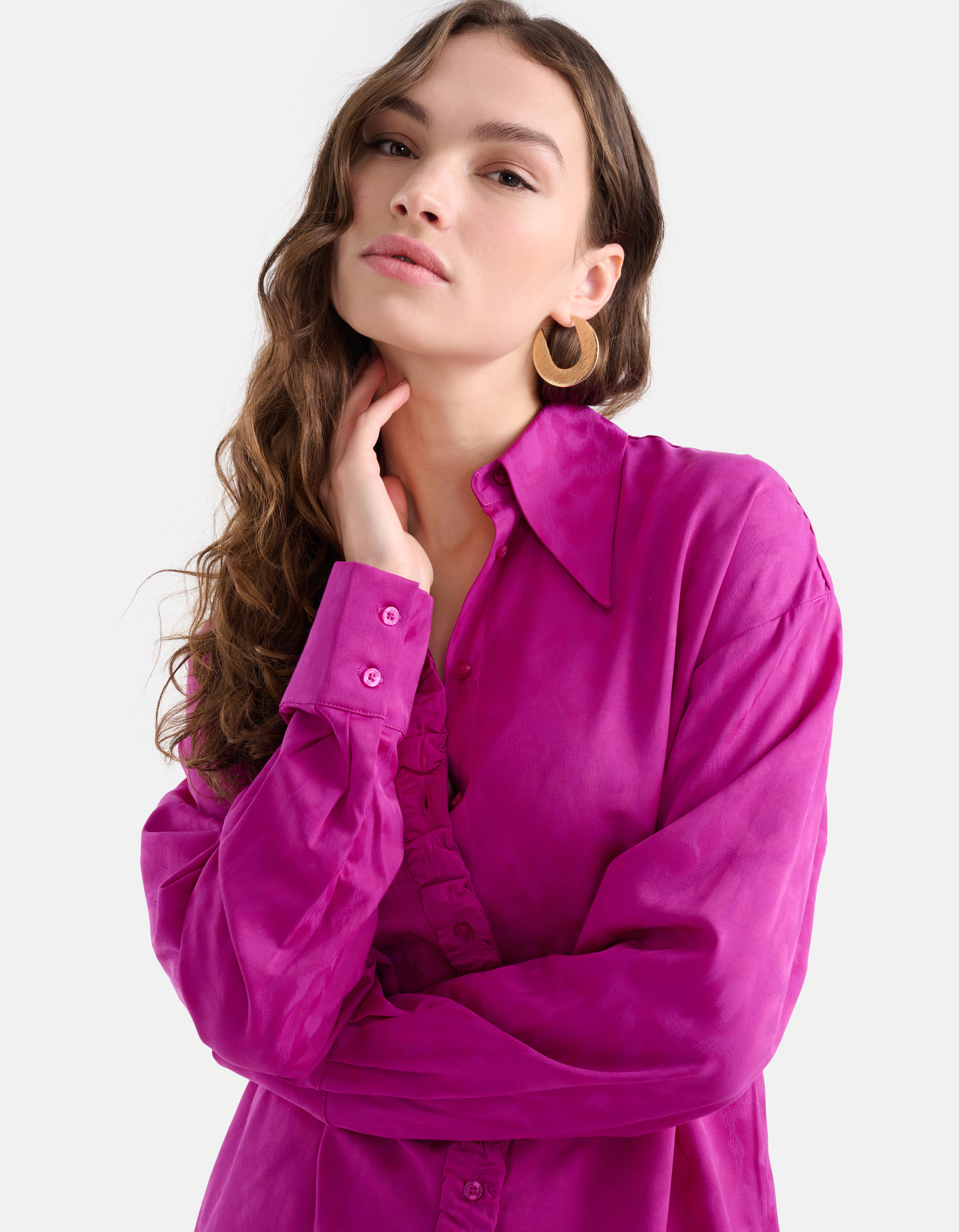 Satin Tier Bluse Lila SHOEBY WOMEN