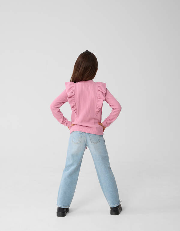 Struktur Rüschenoberteil Rosa SHOEBY GIRLS