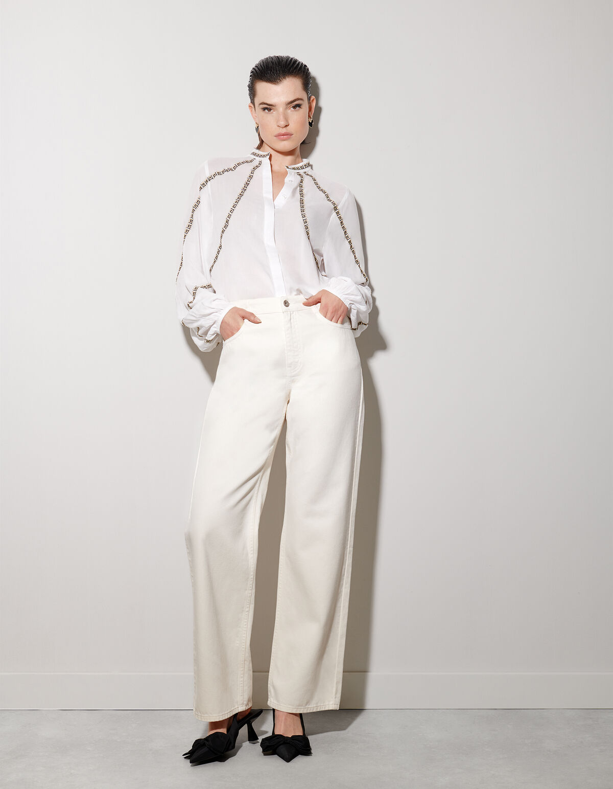 Tape Blouse Gebroken Wit SHOEBY WOMEN