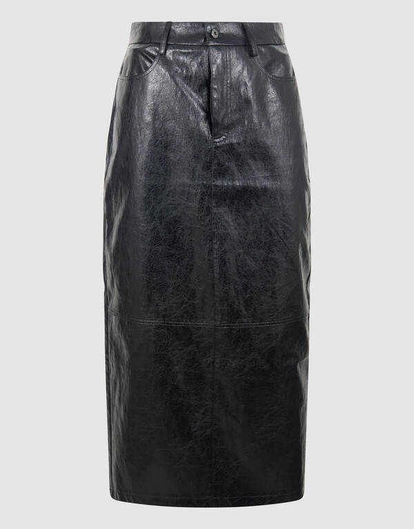 Carpenter Veganer Lederrock Schwarz SHOEBY WOMEN