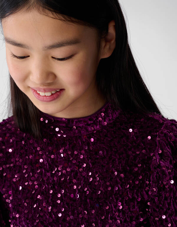 Sequin Top Dunkelrosa SHOEBY GIRLS