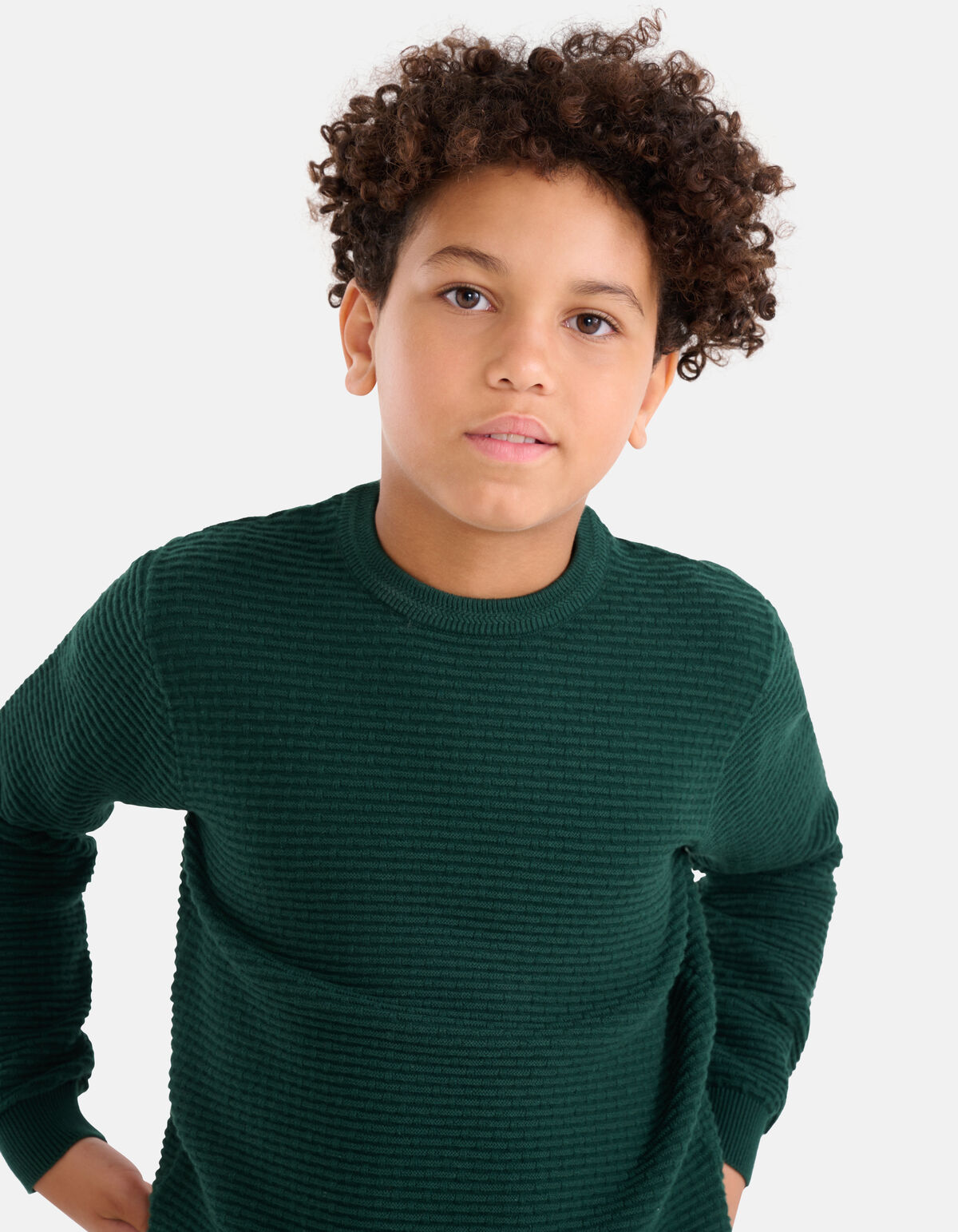 Strukturpullover Dunkelgrün SHOEBY BOYS
