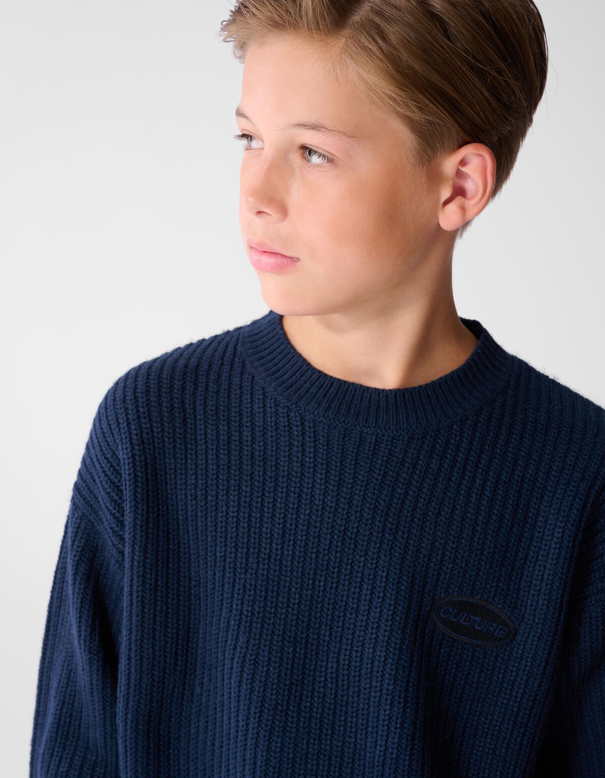 Relaxed Fit Embroidery Pullover Dunkelblau SHOEBY BOYS