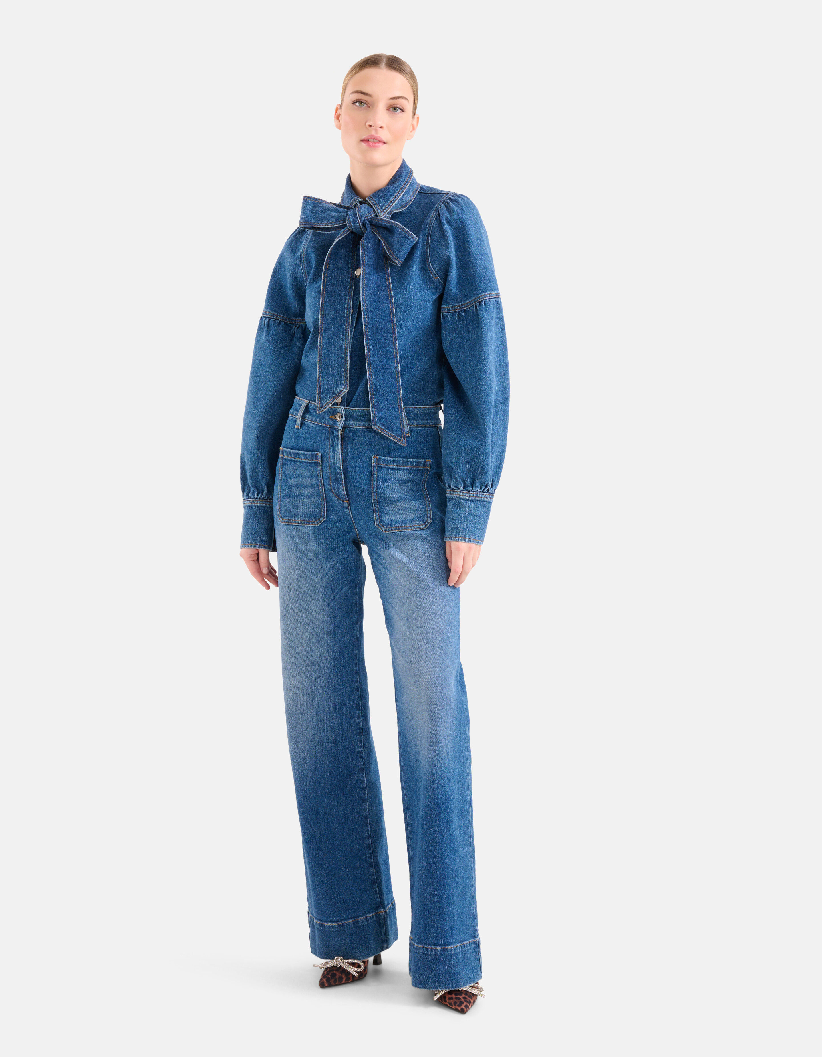 Denim Blouse Mediumstone By Mieke SHOEBY WOMEN