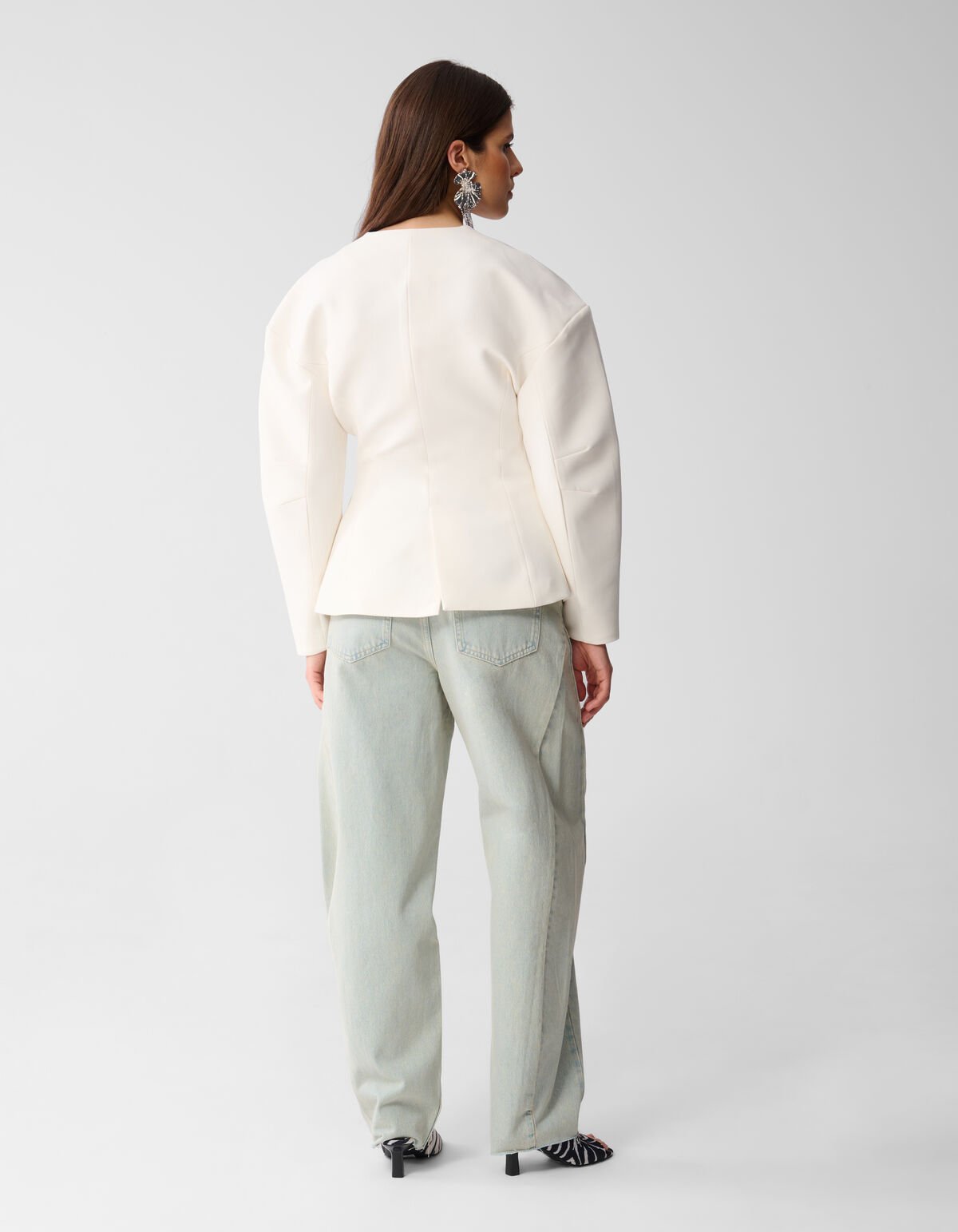 Blazer in Eiform Off White SHOEBY WOMEN