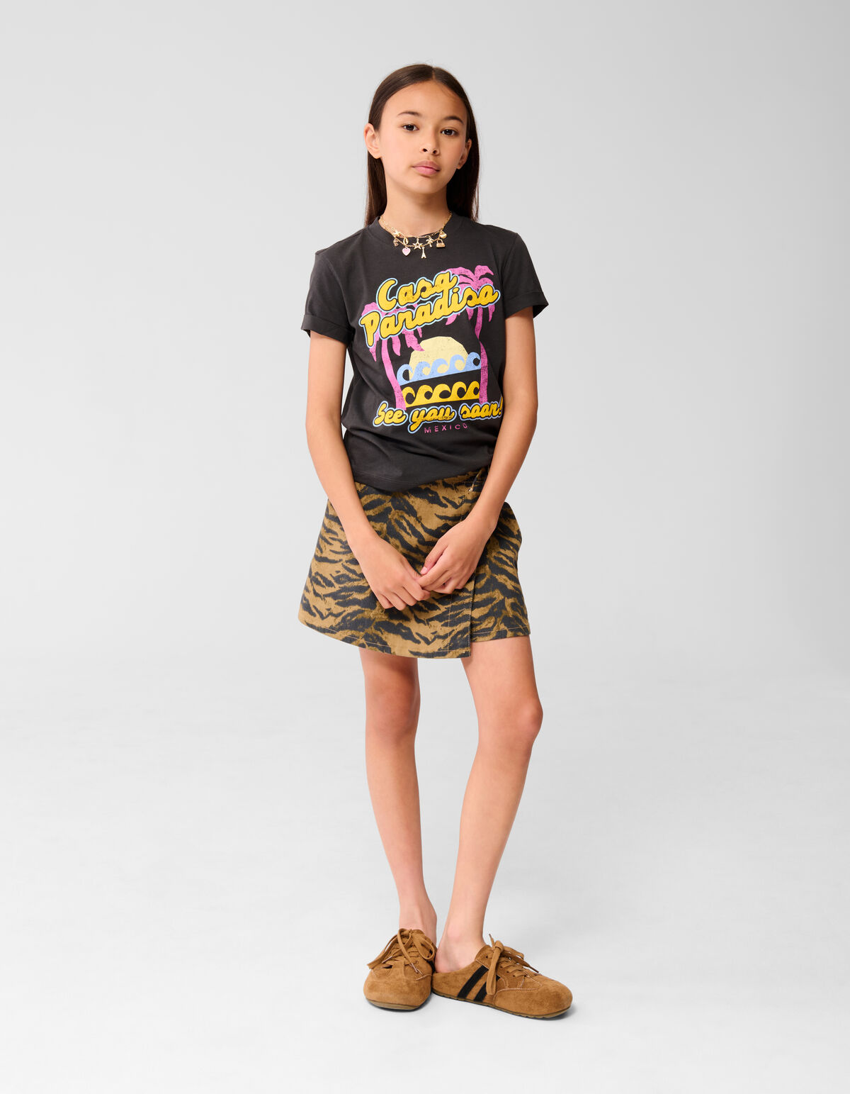 Tiger Wrap Skort Braun SHOEBY GIRLS