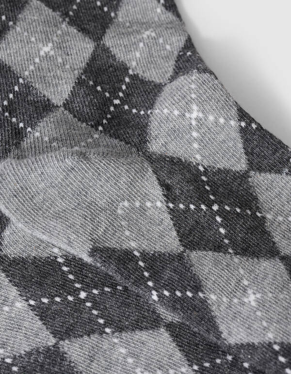 Karierte Socken Grau SHOEBY ACCESSOIRES