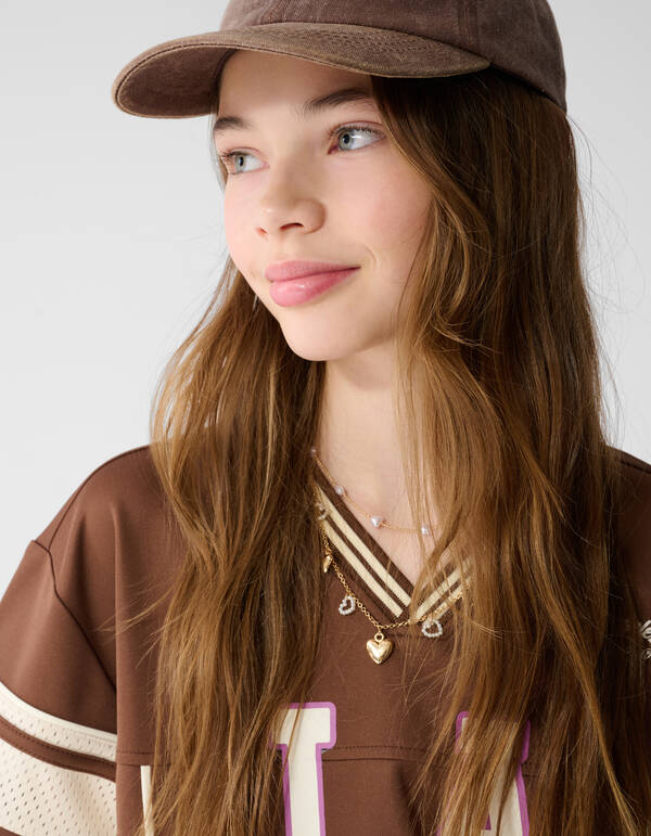 Baseball T-Shirt Braun SHOEBY GIRLS