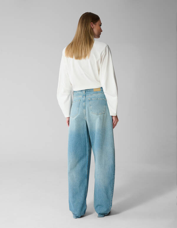 Baggy Fit, umgeschlagene Jeans Mittlerer Stein SHOEBY WOMEN