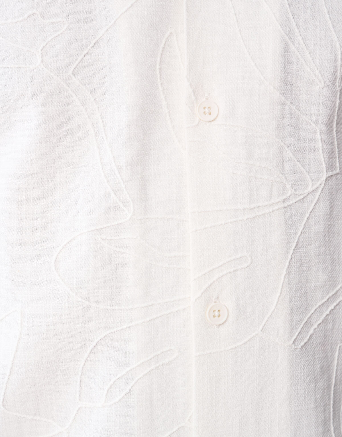 Blume Struktur Shirt Off White SHOEBY MEN