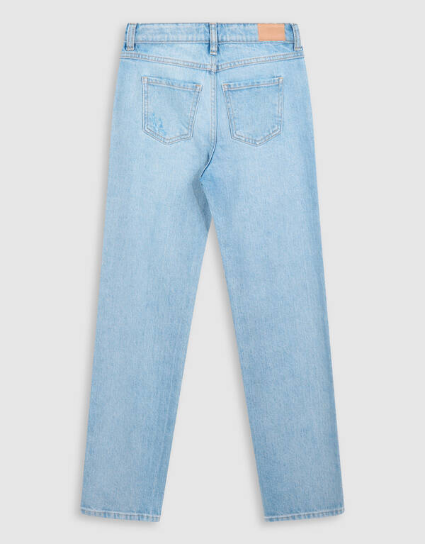 Zerst&ouml;rte Straight Leg Jeans Blauw SHOEBY GIRLS