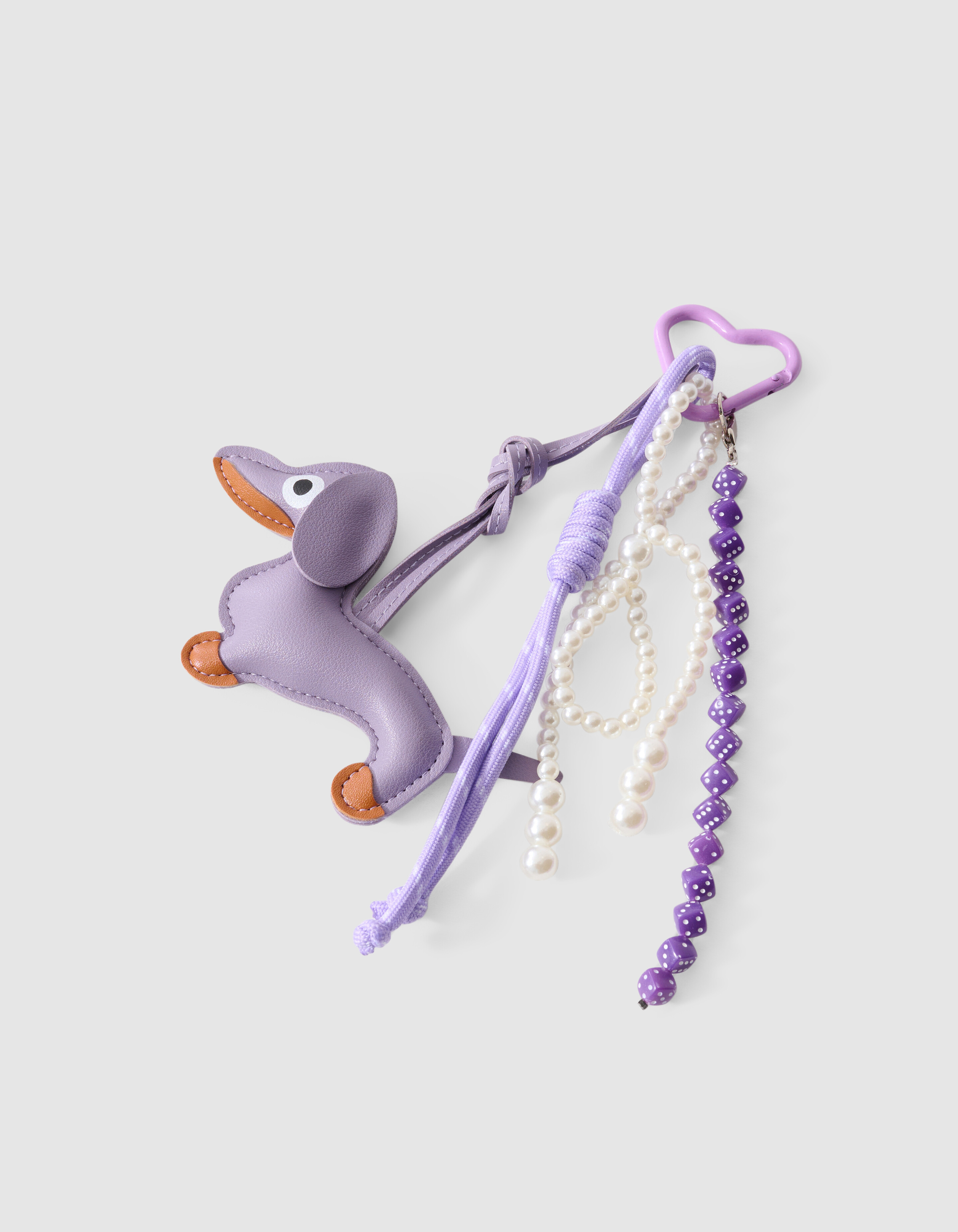 Lustiger Hund Schl&uuml;sselanh&auml;nger Lila SHOEBY ACCESSOIRES