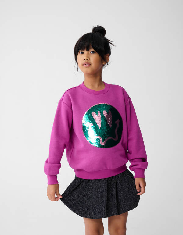 Two Way Paillettenpullover Roze SHOEBY GIRLS