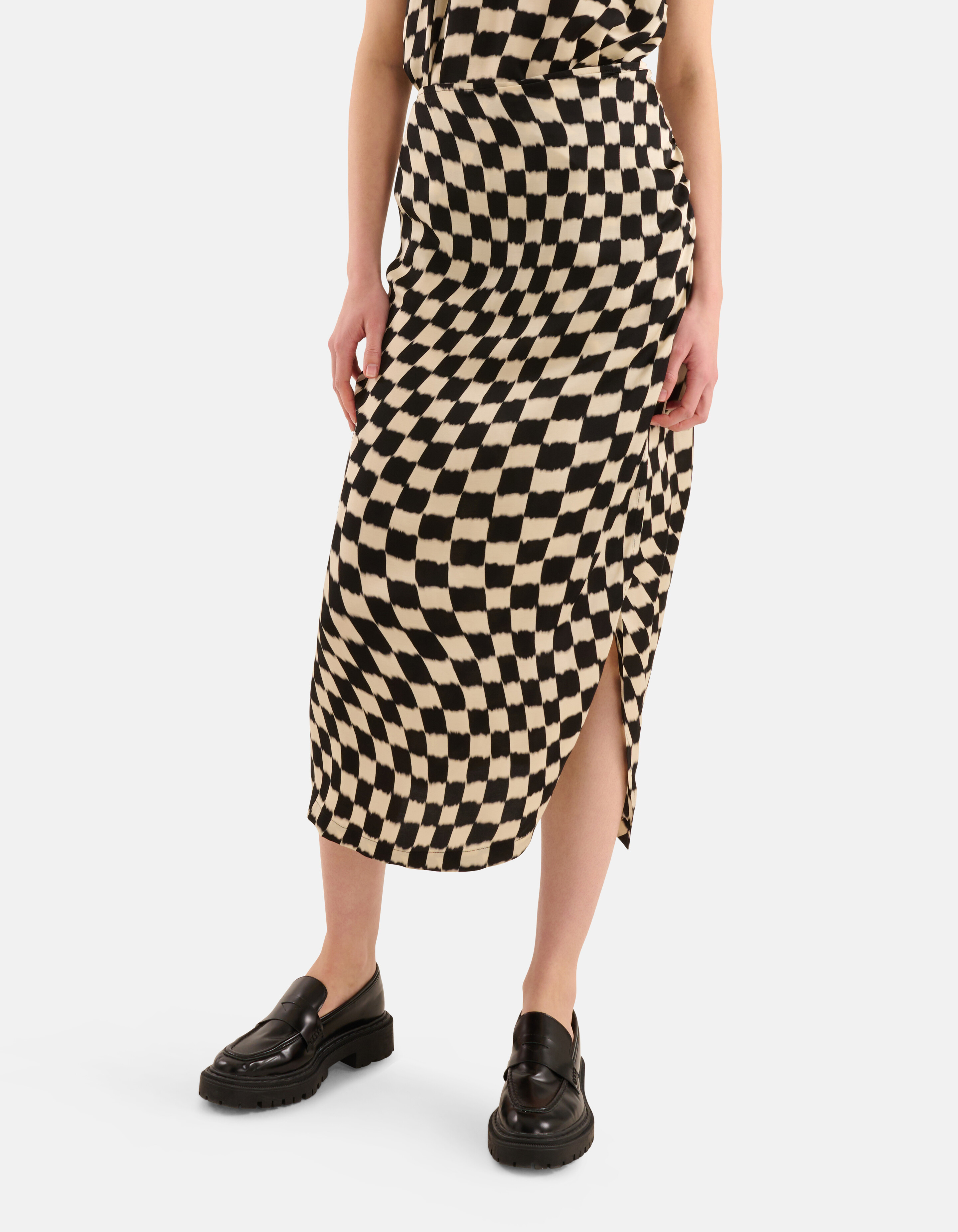 Bedruckter Rock Schwarz/Off-weiß SHOEBY WOMEN