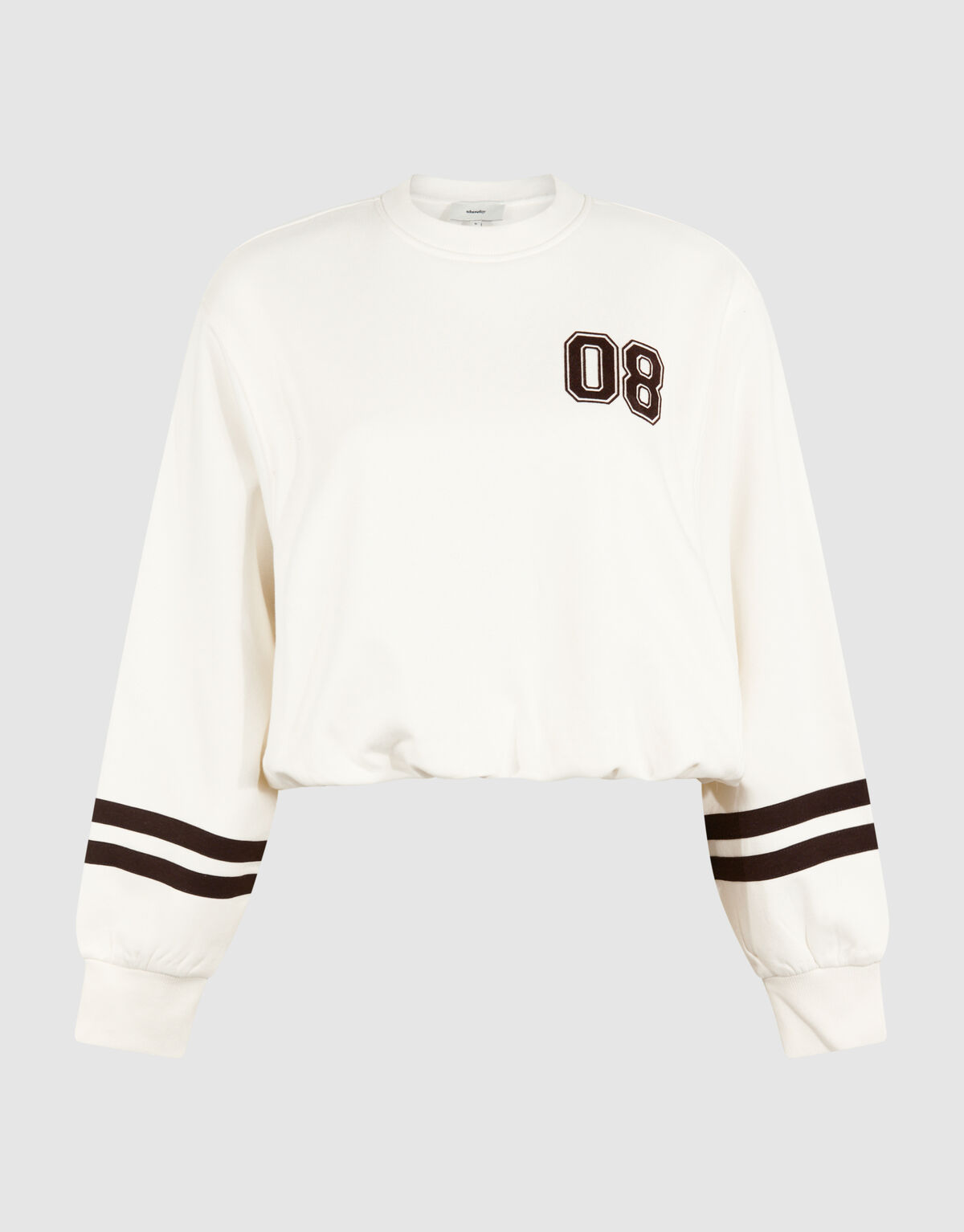 Varsity-Cord-Pullover Gebrochenes Wei&szlig; SHOEBY WOMEN