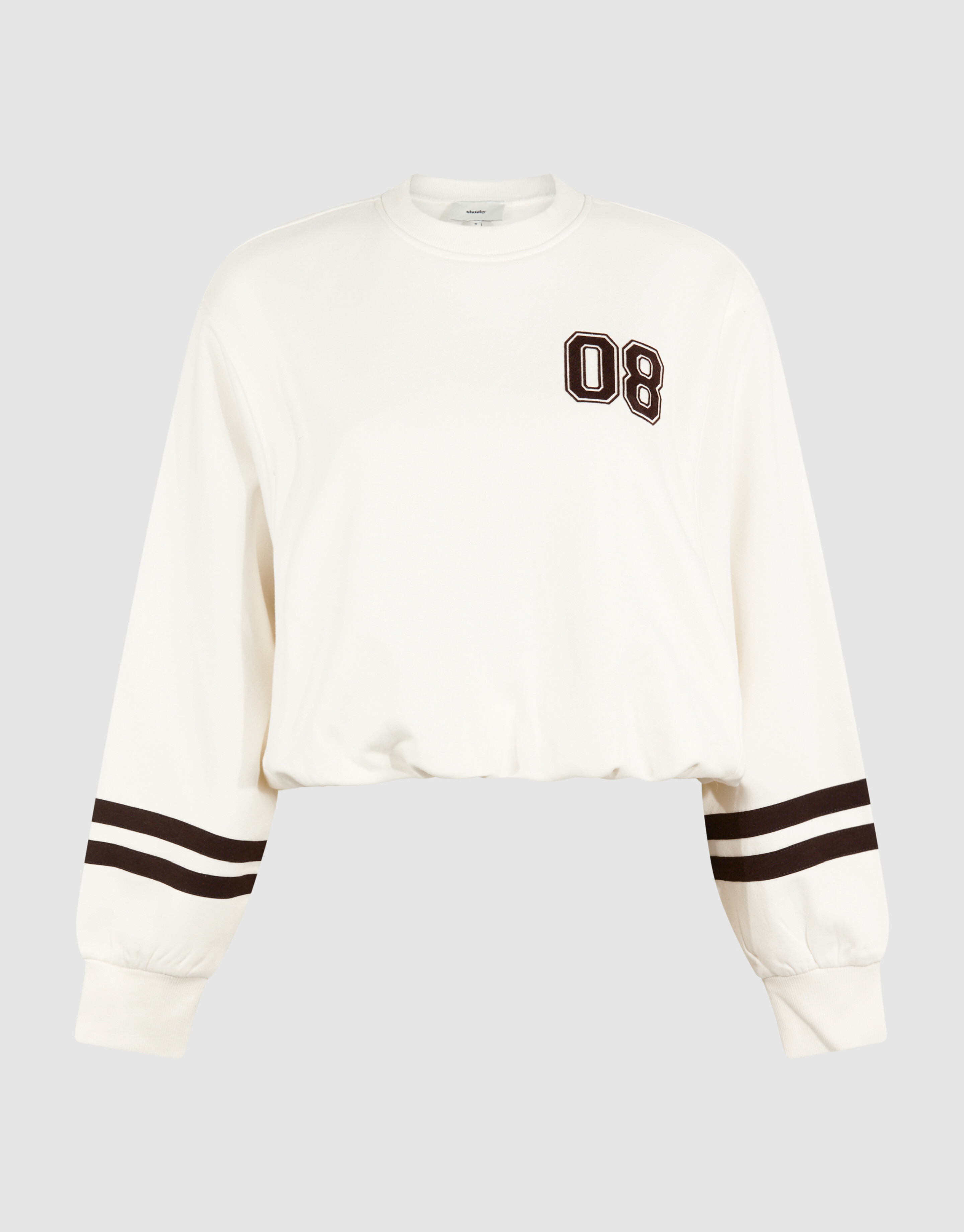 Varsity-Cord-Pullover Gebrochenes Wei&szlig; SHOEBY WOMEN