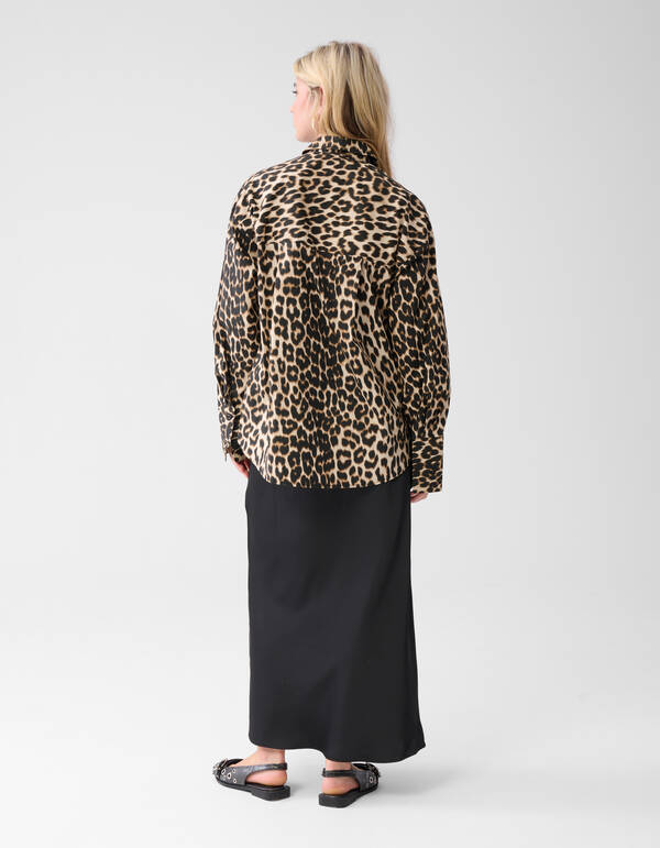 Satin Maxirock Schwarz SHOEBY WOMEN