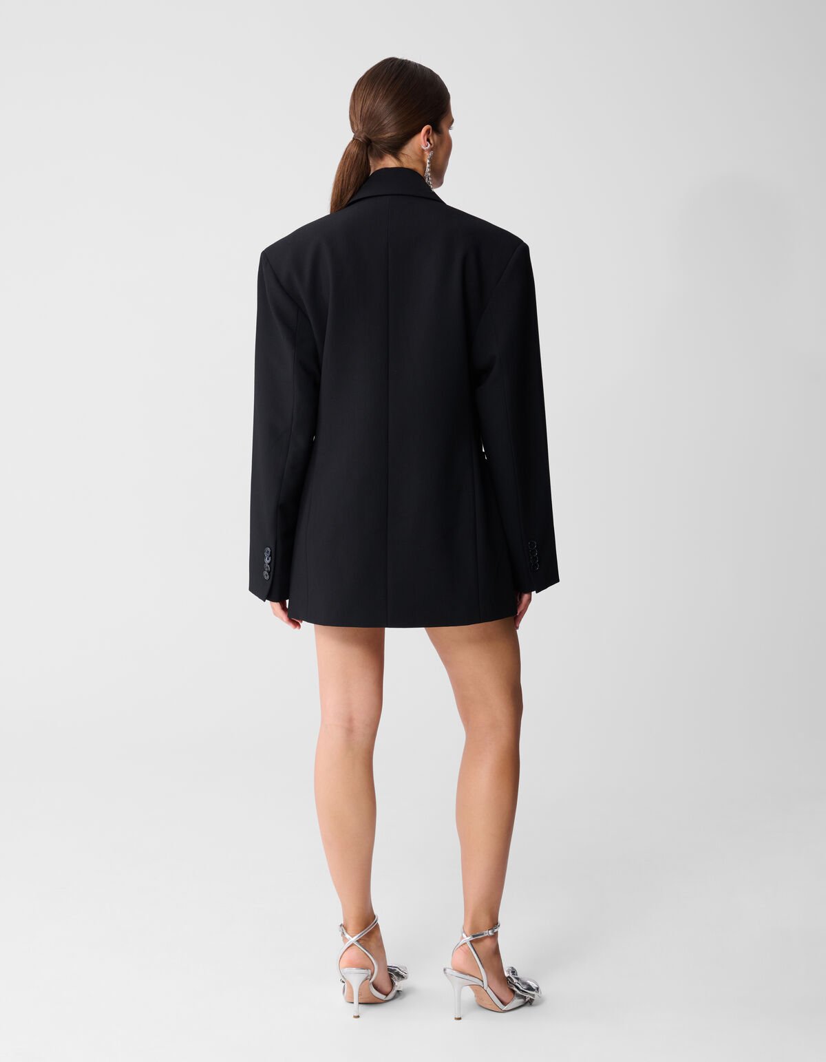 Oversized-Blazer-Kleid mit Krawatte, schwarz SHOEBY WOMEN