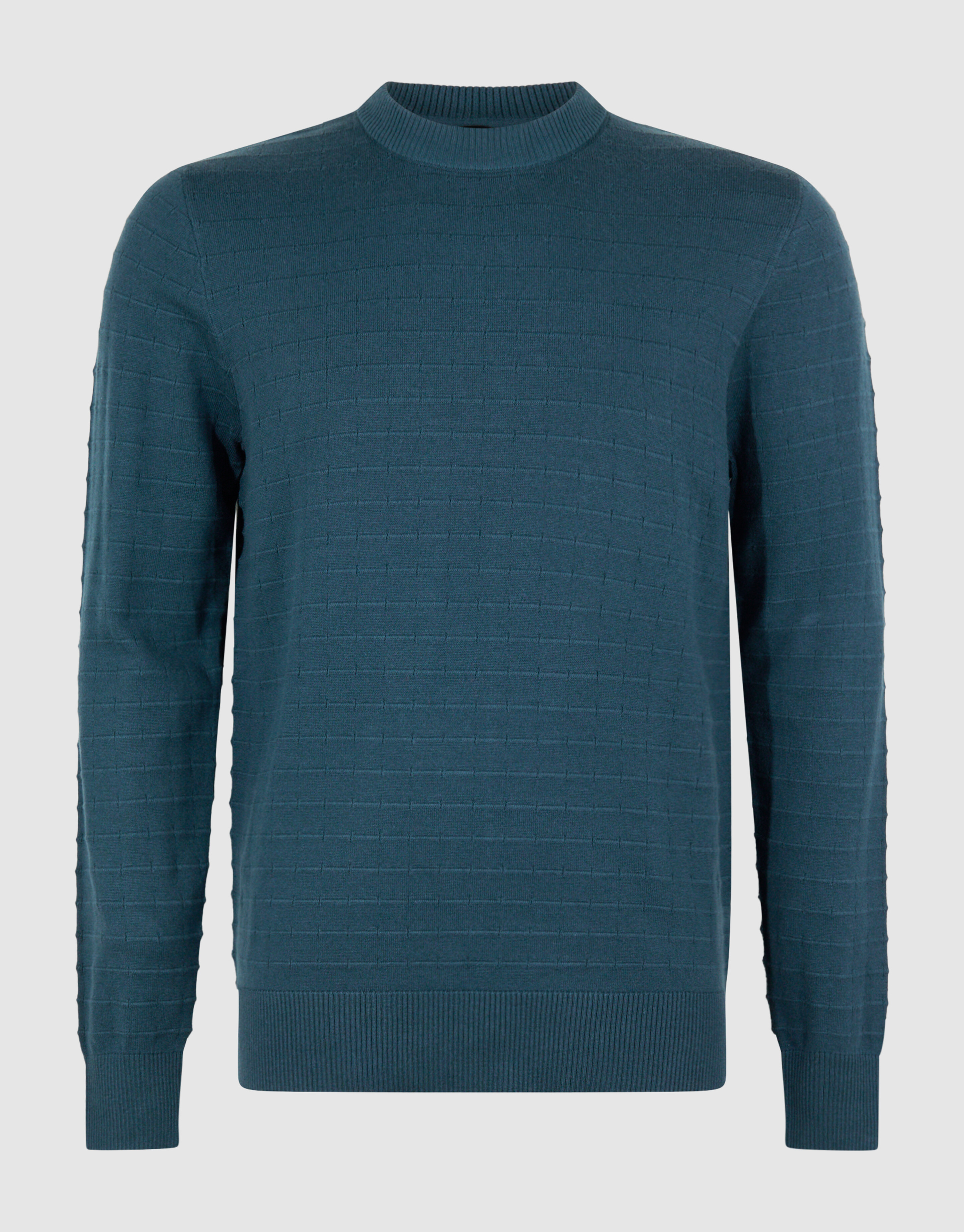 Strukturierter Strickpullover Dunkelgrün SHOEBY MEN