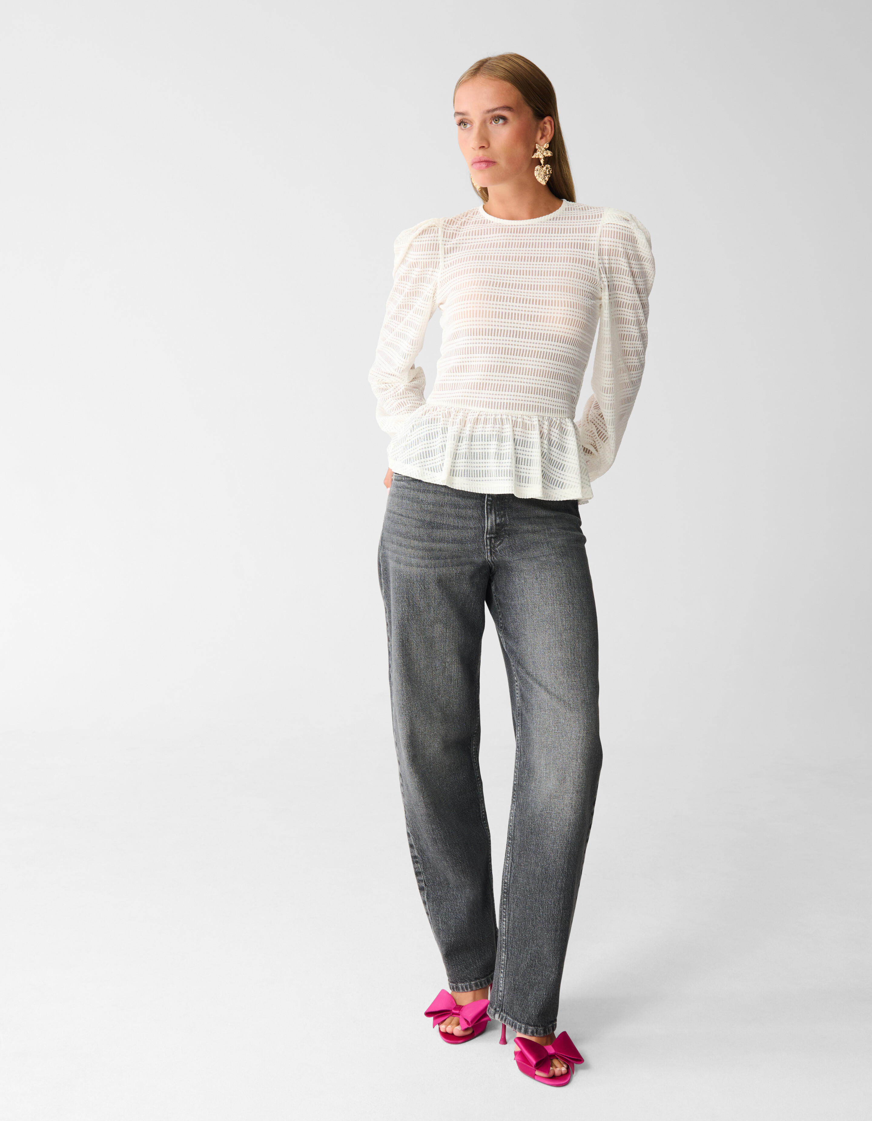 Bluse mit Maschenstruktur Off White SHOEBY WOMEN