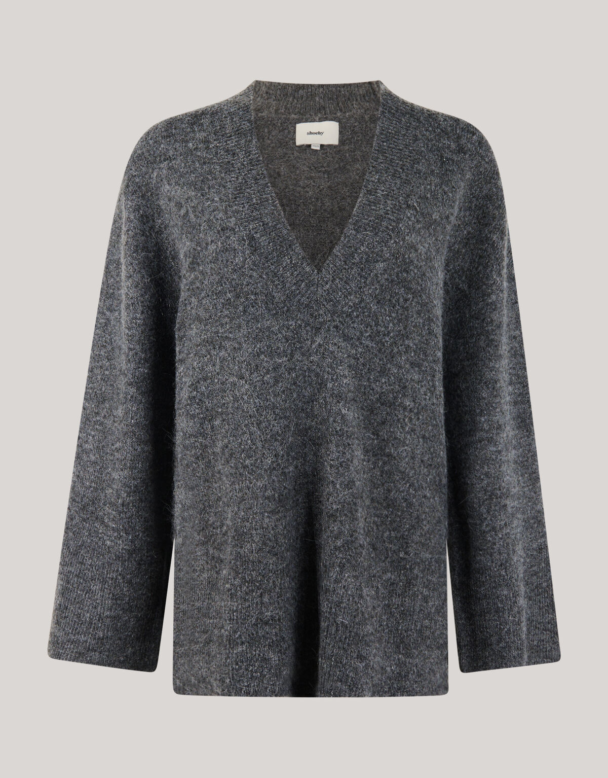Pullover mit V-Ausschnitt Dunkelgrau SHOEBY WOMEN