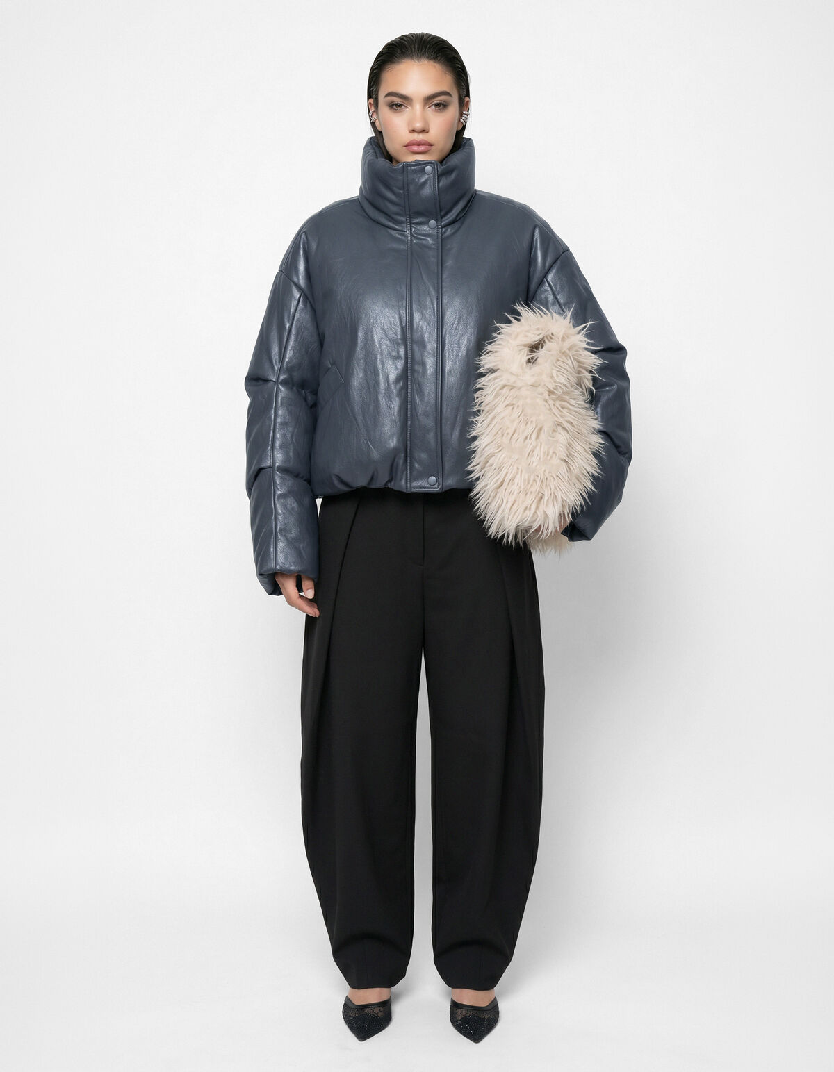 Pufferjacke in Oversize-Passform Dunkelgrau SHOEBY WOMEN