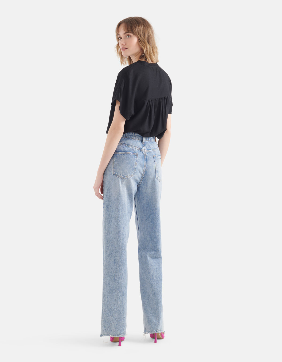 Relaxed Fit Top Schwarz SHOEBY WOMEN