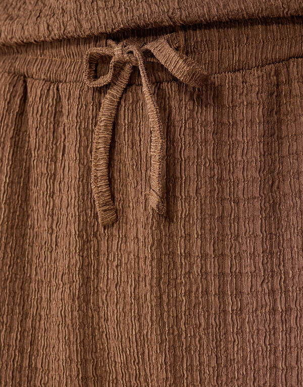 Crinkle Wide-Leg-Hose Braun SHOEBY WOMEN