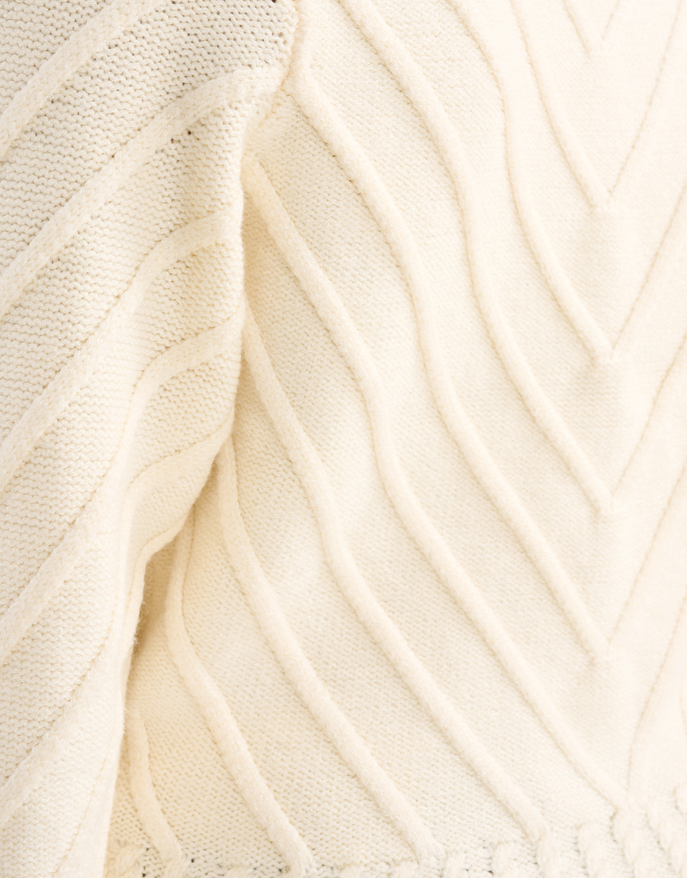 Diagonaal Trui Gebroken Wit SHOEBY GIRLS