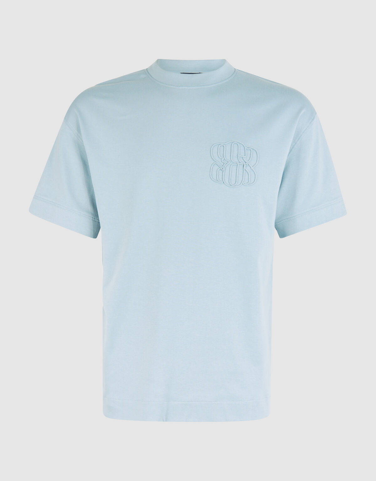 Stickerei-T-Shirt Hellblau SHOEBY MEN