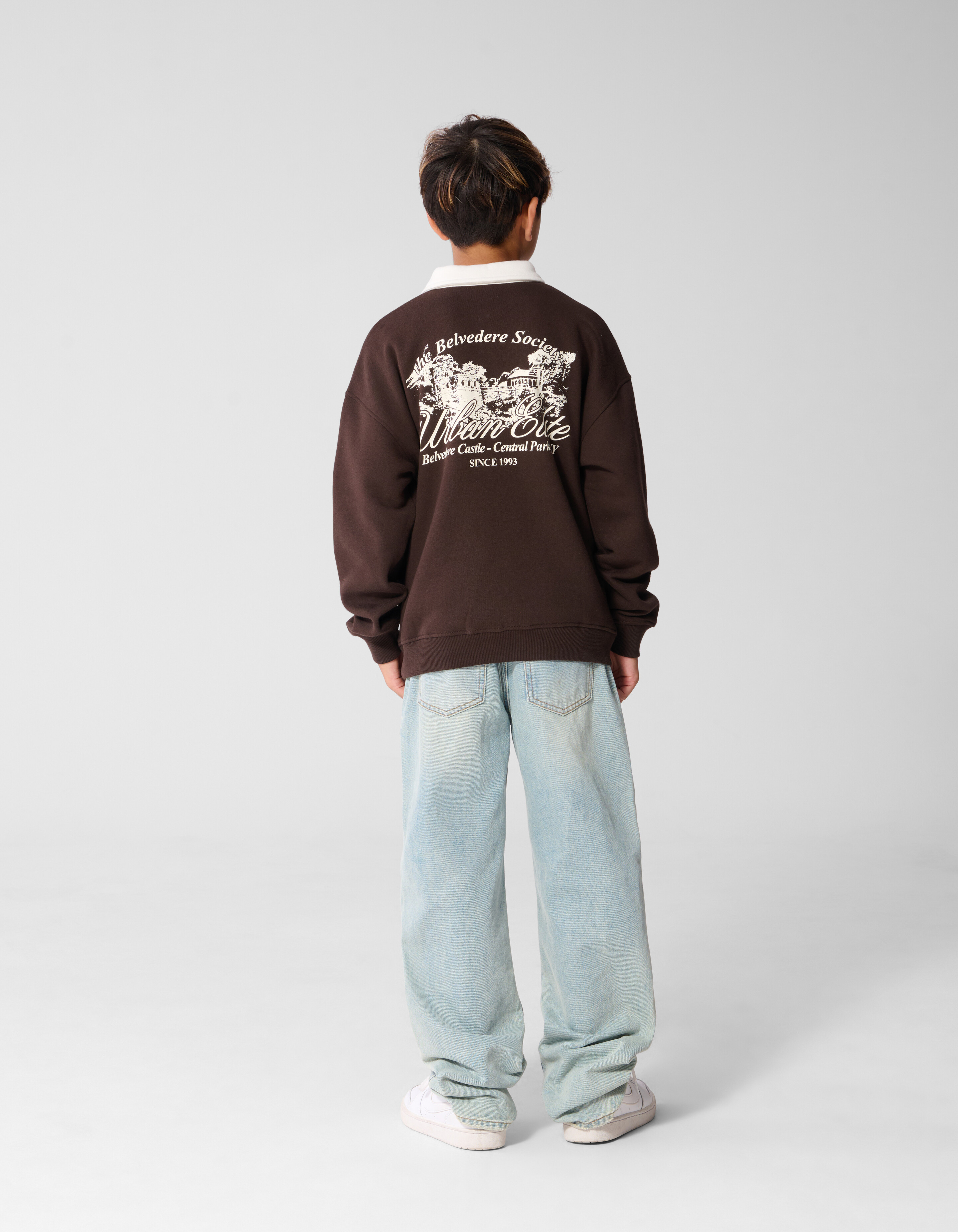 Pocket Polo Sweater Dunkelbraun SHOEBY BOYS