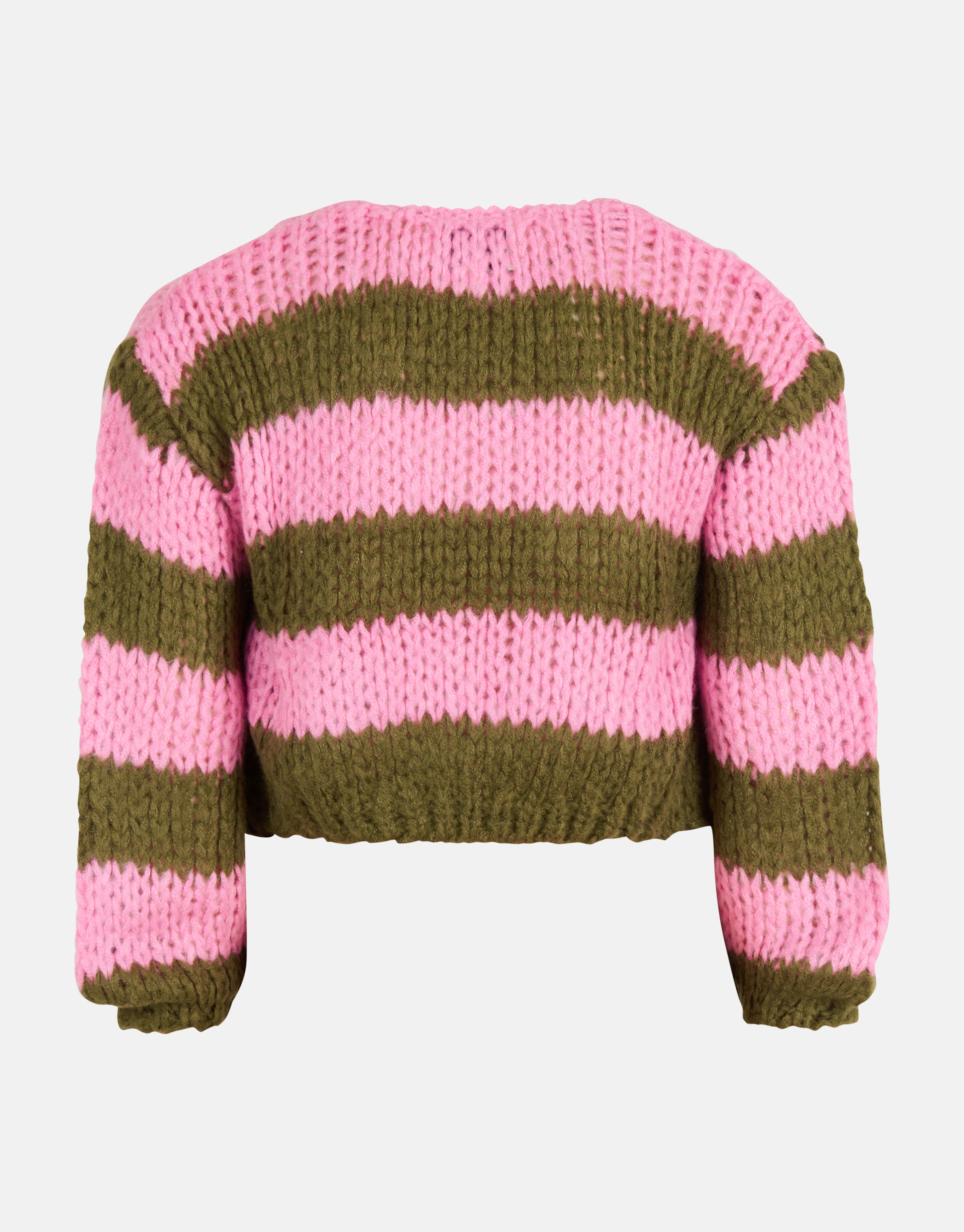Gestreifte Strickjacke Dunkelgrün SHOEBY GIRLS