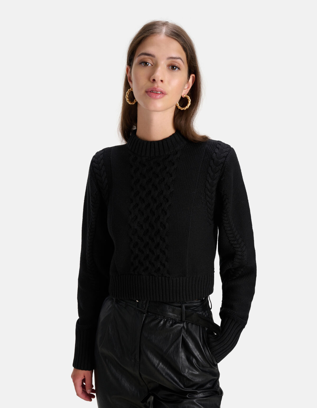 Gekürzter Pullover aus Zopfstrick SHOEBY WOMEN