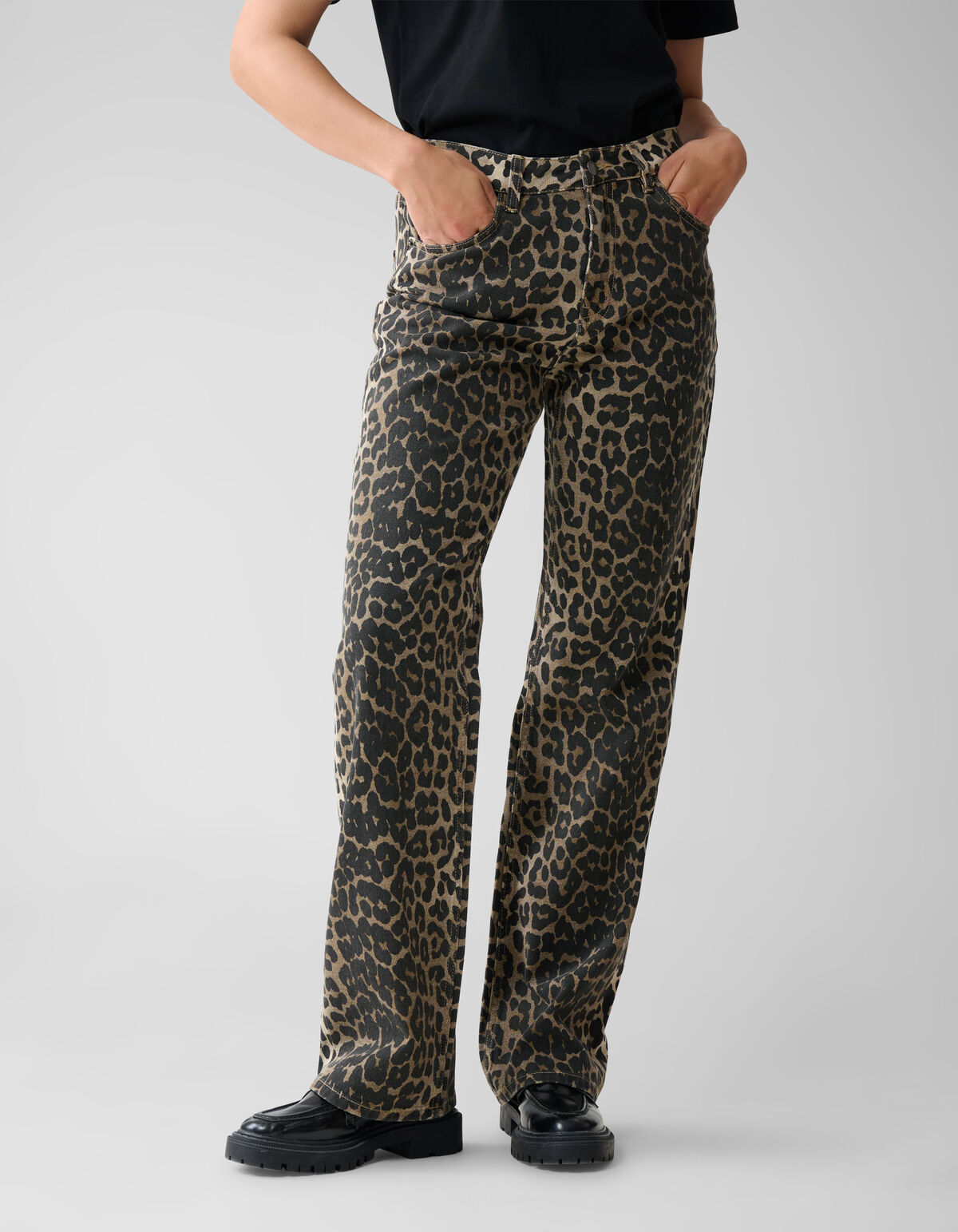 Leopardenjeans Schwarz SHOEBY WOMEN
