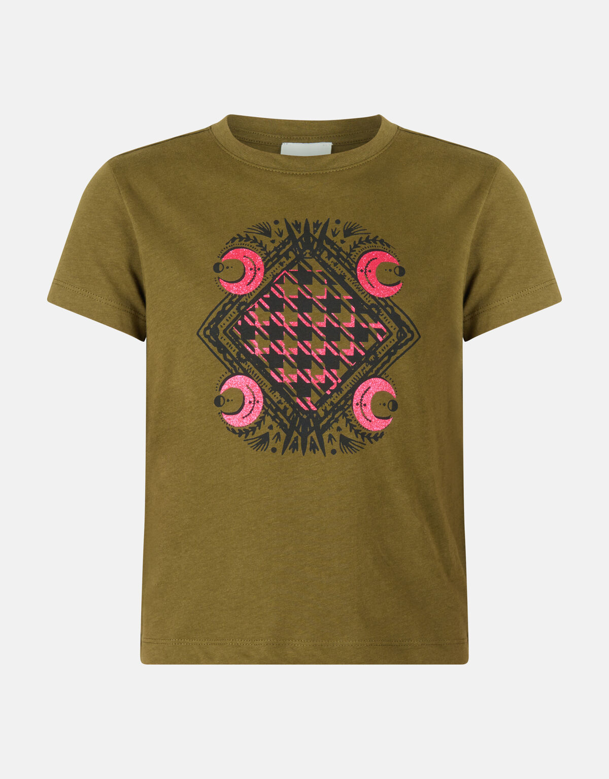 Dunkelgrünes T-Shirt mit Aufdruck SHOEBY GIRLS