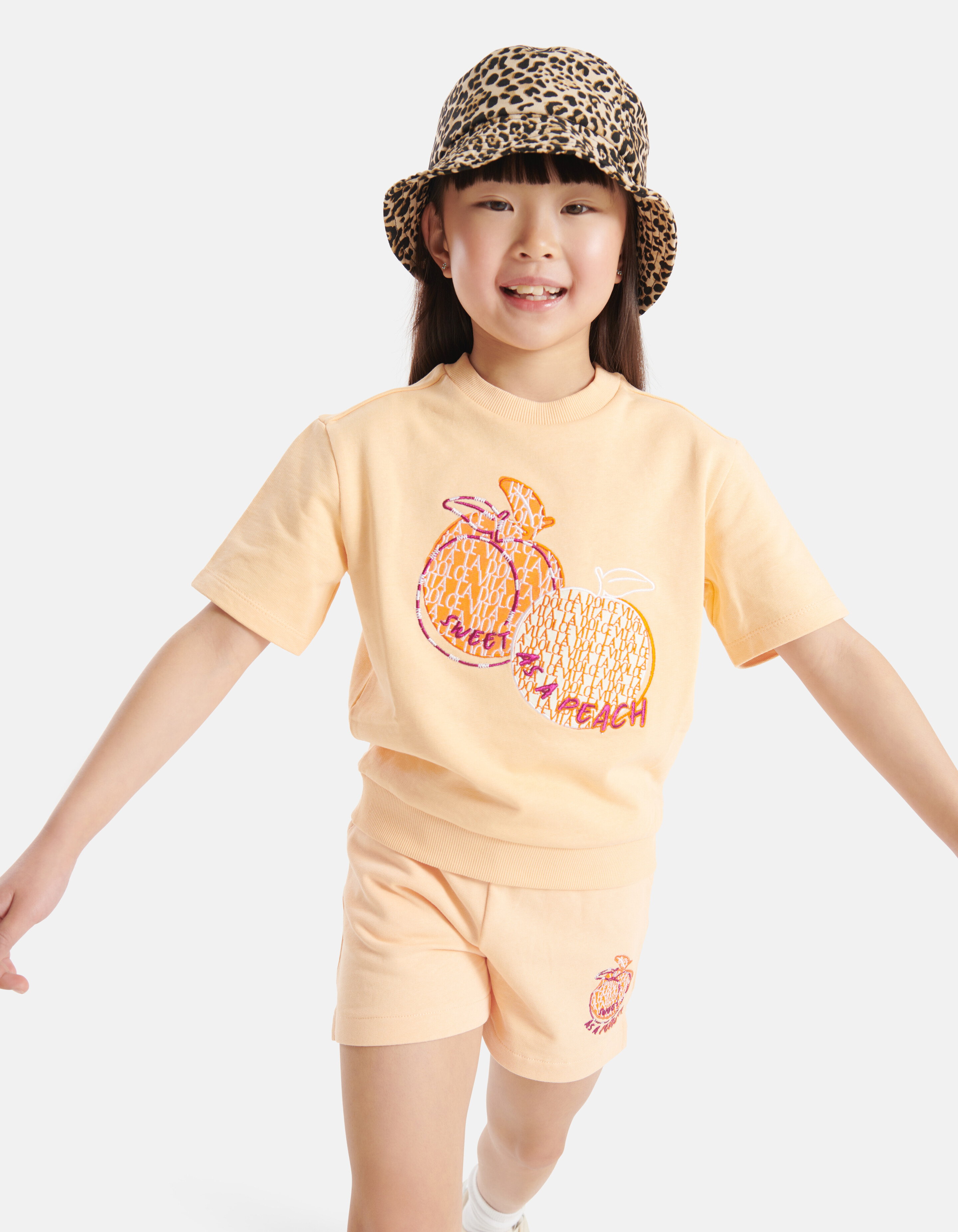 Artwork Sweat-T-Shirt Orange SHOEBY GIRLS
