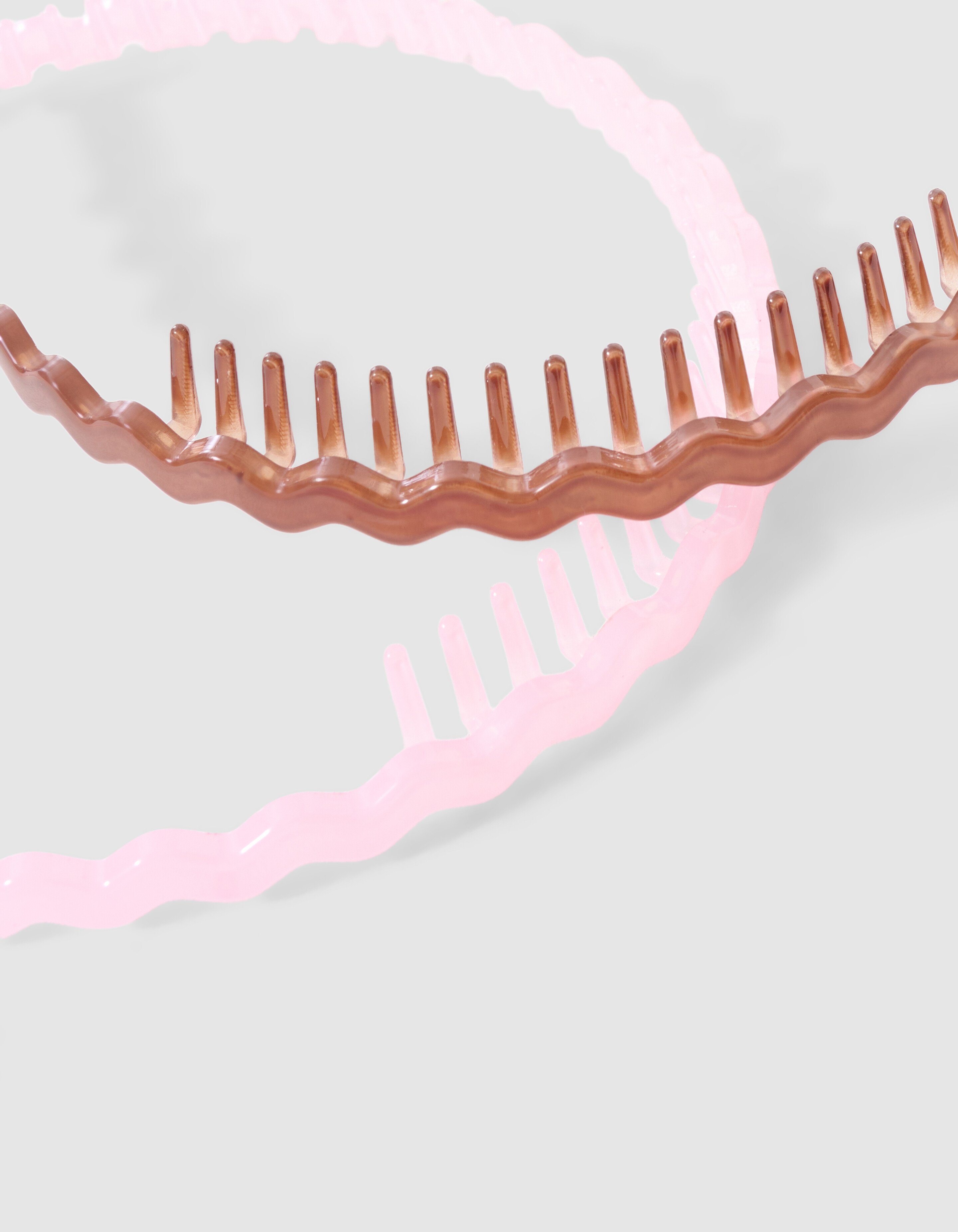 Wavy Haarreifen Set Rosa/Braun SHOEBY ACCESSOIRES